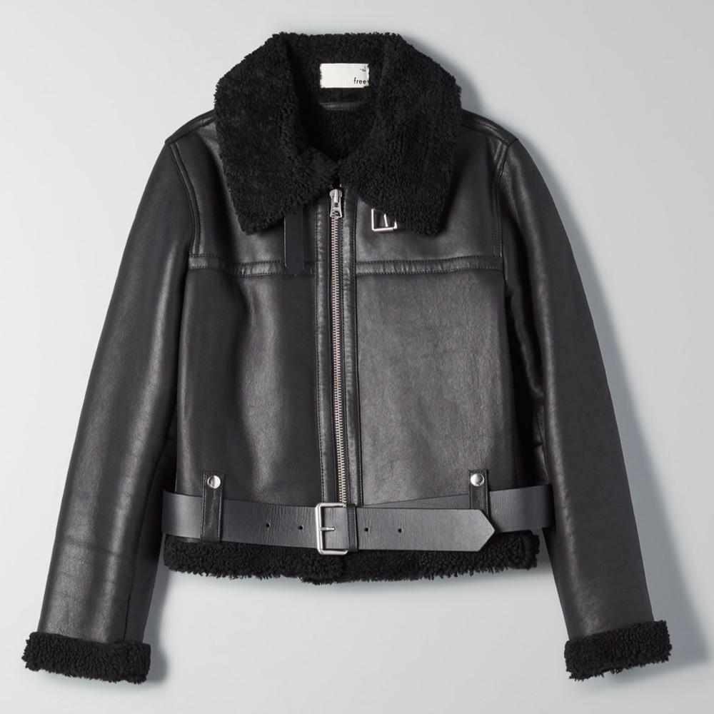 🦋NWOT Wilfred Crop Leather Jacket🦋